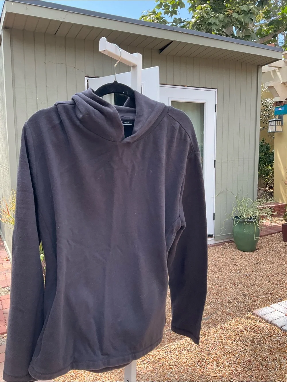 Men's Crewneck Hoodie Sweater in Black